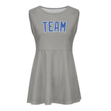 Custom Gray Sky Blue Cheerleader Dress
