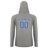Custom Gray Sky Blue UV-Hoodie