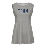 Custom Gray Blue Cheerleader Dress