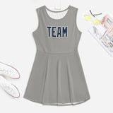 Custom Gray Blue Cheerleader Dress