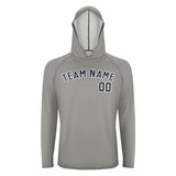 Custom Gray Navy UV-Hoodie