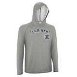 Custom Gray Navy UV-Hoodie