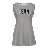 Custom Gray Navy Cheerleader Dress