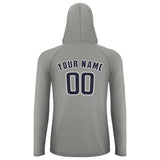 Custom Gray Navy UV-Hoodie