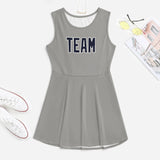 Custom Gray Navy Cheerleader Dress