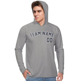 Custom Gray Navy UV-Hoodie