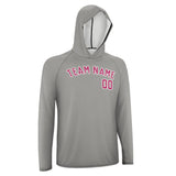Custom Gray Pink UV-Hoodie