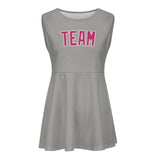 Custom Gray Pink Cheerleader Dress