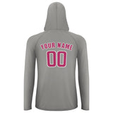 Custom Gray Pink UV-Hoodie