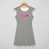 Custom Gray Pink Cheerleader Dress