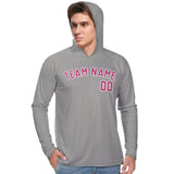 Custom Gray Pink UV-Hoodie