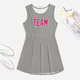 Custom Gray Pink Cheerleader Dress