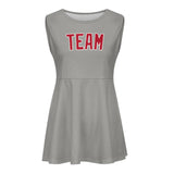 Custom Gray Red Cheerleader Dress