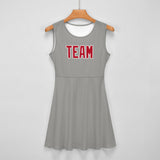 Custom Gray Red Cheerleader Dress