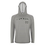 Custom Gray Black UV-Hoodie