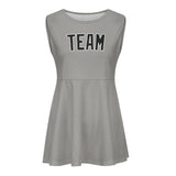 Custom Gray Black Cheerleader Dress