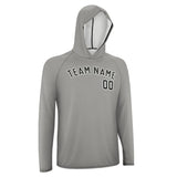 Custom Gray Black UV-Hoodie