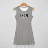 Custom Gray Black Cheerleader Dress