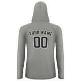 Custom Gray Black UV-Hoodie