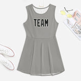 Custom Gray Black Cheerleader Dress