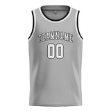 Custom Gray & White Colors Design Sports Basketball Jersey