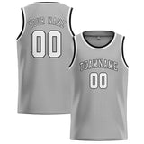 Custom Gray & White Colors Design Sports Basketball Jersey