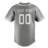 Custom Gray & White Colors Design Sports Baseball Jersey