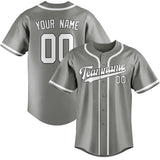 Custom Gray & White Colors Design Sports Baseball Jersey