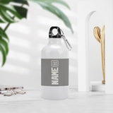 Custom Gray White Sports Bottle