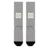 Custom Gray White Knee-High Sock