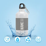Custom Gray White Sports Bottle
