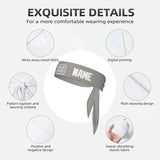 Custom Gray White Headband