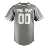 Custom Gray & White Colors Design Sports Baseball Jersey