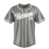 Custom Gray & White Colors Design Sports Baseball Jersey