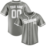 Custom Gray & White Colors Design Sports Baseball Jersey