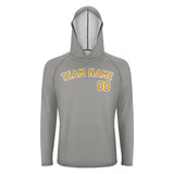 Custom Gray Yellow UV-Hoodie
