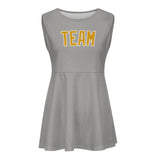 Custom Gray Yellow Cheerleader Dress