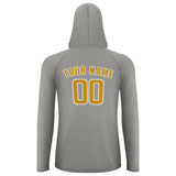 Custom Gray Yellow UV-Hoodie
