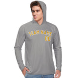 Custom Gray Yellow UV-Hoodie