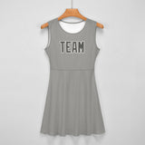 Custom Gray Dark Grey Cheerleader Dress
