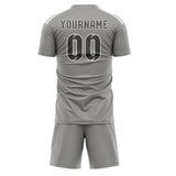 Custom Gray Dark Grey Soccer Jersey
