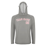 Custom Gray Light Pink UV-Hoodie