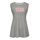 Custom Gray Light Pink Cheerleader Dress