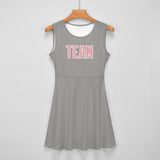 Custom Gray Light Pink Cheerleader Dress
