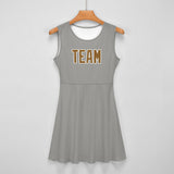 Custom Gray Khaki Cheerleader Dress