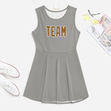 Custom Gray Khaki Cheerleader Dress