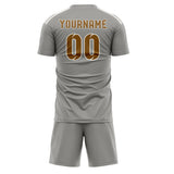 Custom Gray Khaki Soccer Jersey