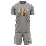 Custom Gray Khaki Soccer Jersey
