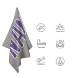 Custom Gray Light Purple Beach Towel