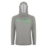 Custom Gray Emerald Green UV-Hoodie